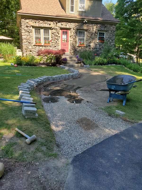 Staging materials for pavers