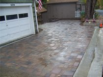 Full paver driveway installation